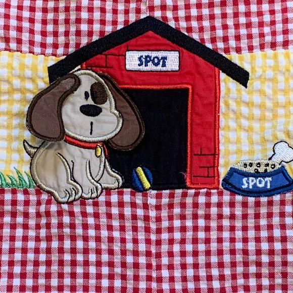 Puppy gingham romper - Picture 2 of 5